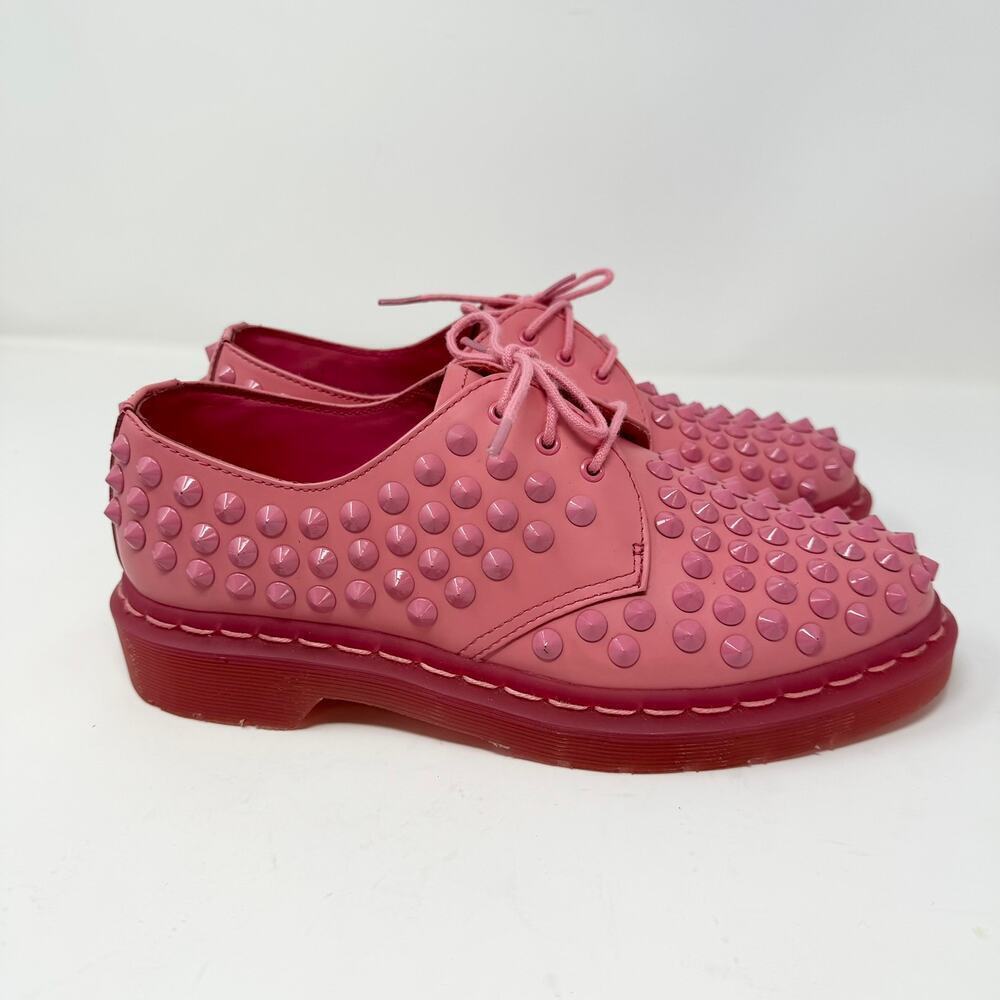 Dr. Martens Pink Studded Women's Shoes - Picture 4 of 16